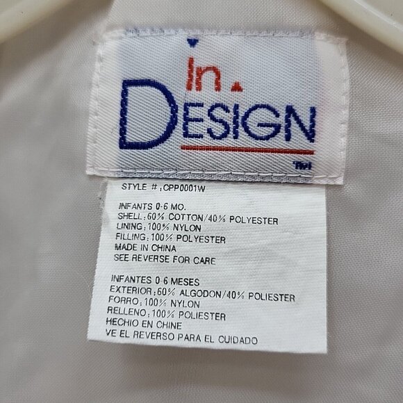 Vintage 80's Sleepsack Snow Suit With Carseat Strap Opening Newborn Flaw - Picture 9 of 14